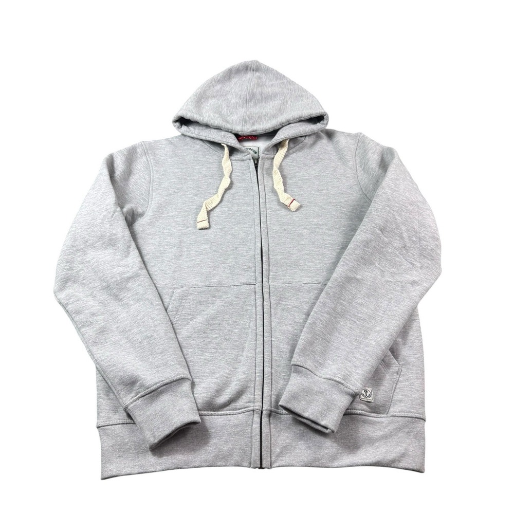 Iron And Resin Gray Heavyweight Cotton Full Zip Hooded Jacket Size Small